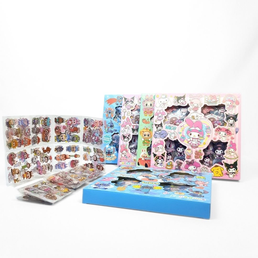 بوكس استيكرات شخصيات كرتونية | Cartoon Characters Stickers Box