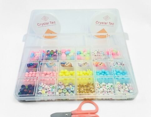 بوكس الخرز الملون لصناعة الإكسسوارات | Beads Jewelry Making Kit