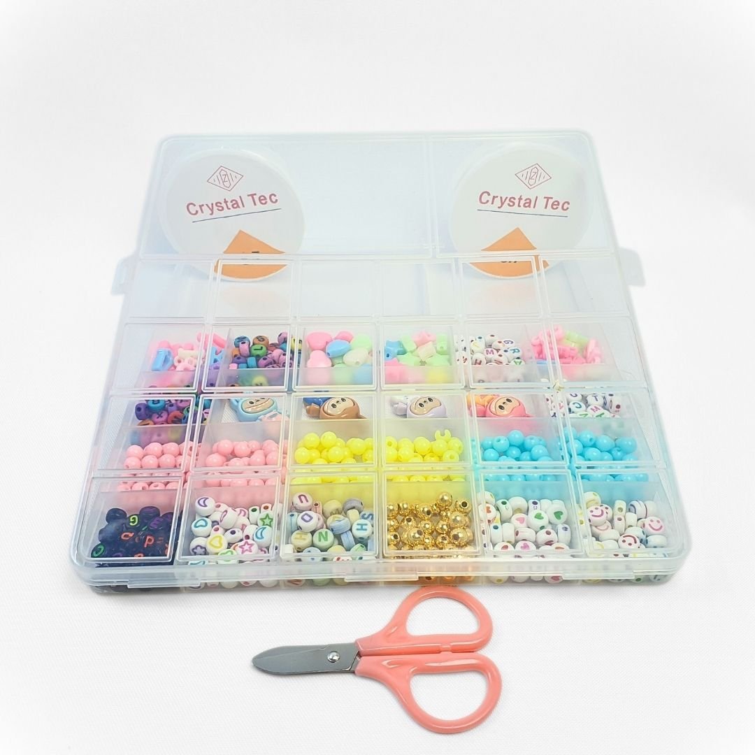 بوكس الخرز الملون لصناعة الإكسسوارات | Beads Jewelry Making Kit