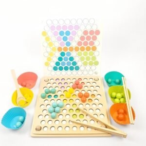 تحدي الألوان والخرز | Montessori Bead & Color Sorter
