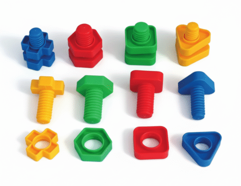 لعبة تركيب صواميل ملونة | Colorful Nuts & Bolts Toy
