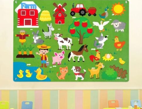 لوحة لصق الحيوانات | Animal Velcro Board