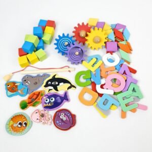 صندوق الأنشطة الخشبي | Wooden Montessori Activity Box