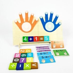 لوحة مونتيسوري للعد بالأيدي والأرقام | Montessori Math Board with Hands & Numbers