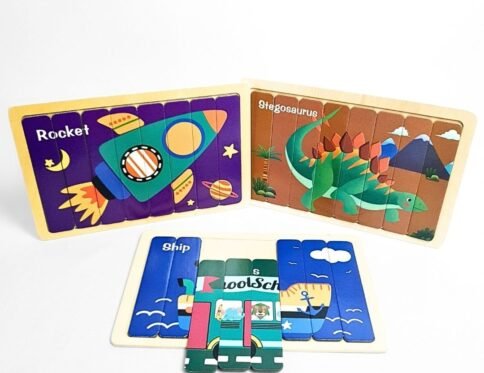 بازل الشرائح الخشبية | Wooden Strip Puzzle