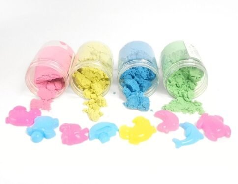 رمل سحري ملون مع قوالب | Super Sand Colorful Jar