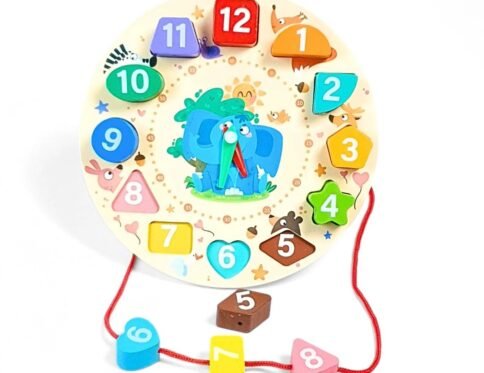 ساعة الارقام الخشبية | Wooden Alarm Clock Shape Beads