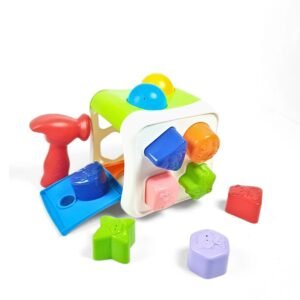 مكعب الأشكال مع مطرقة | Shape Sorting & Hammering Cube Toy
