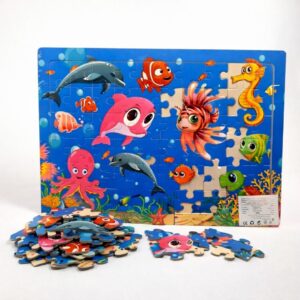 بازل خشب مصور للاطفال – 60 قطعة | Wooden Jigsaw Puzzle for Kids – 60 Pieces