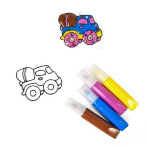 طقم تلوين ميداليات سيليكون- الوان جل | DIY Soft Glue Painting Kit