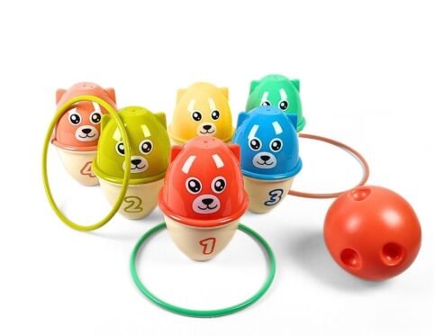 لعبة الاكواب وحلقات التصويب 3 في 1 | 3 in 1 Stacking Cups, Ring Toss & Bowling Game