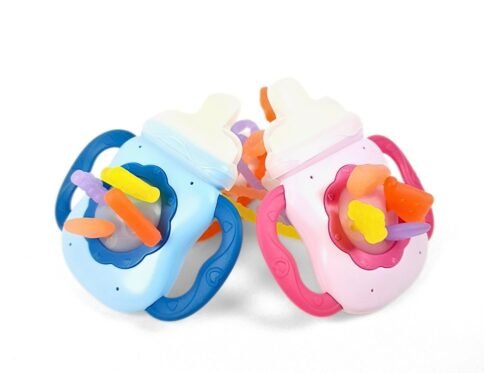 عضاضة استكشافية متعددة بشكل ببرونة | Sensory Teething Bottle Toy
