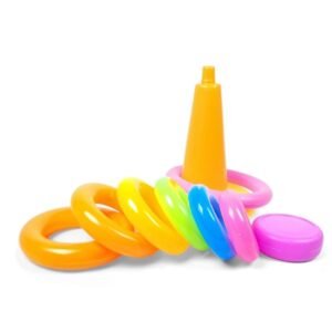 برج الحلقات الملونة للترتيب والتوازن | Colorful Ring Stacking Tower