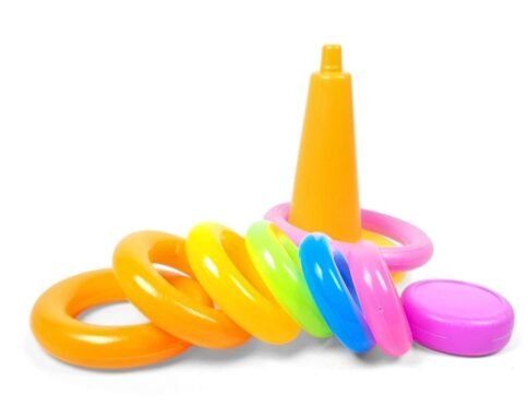 برج الحلقات الملونة للترتيب والتوازن | Colorful Ring Stacking Tower